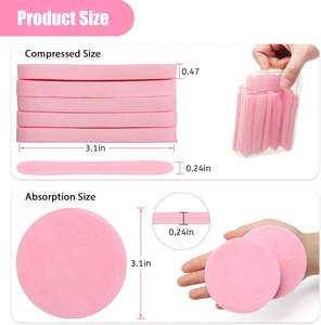 ฟองน้ำบีบอัดสำหรับช่างเสริมสวย ฟองน้ำแต่งหน้า ขนาดกะทัดรัดและนุ่ม เหมาะสำหรับการดูแลผิวและแต่งหน้าในชีวิตประจำวัน - Product Image 6