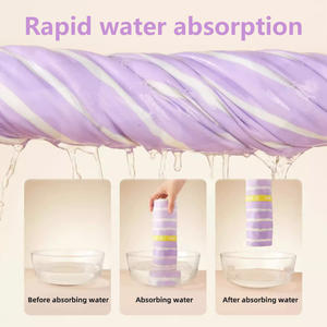 Toalla de Playa Redonda con Capucha para Niños, con Diseño de Personajes, Rayas Azules y Rosas en Relieve, con Logotipo Personalizado de Alta Calidad, con Cierre y Bolsillo - Product Image 3