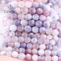 MOQ=1 Perles de pierre facettées en diamant de 6/8/10 mm, perles de pierre facettées en diamant en forme de losange pour la fabrication de bracelets et de colliers