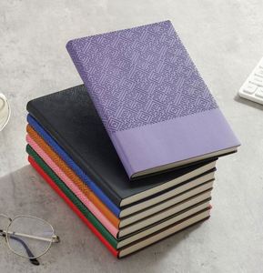 Cuaderno de Cuero Suave con Patrón Geométrico, Diseño Simple y Elegante, de Alta Calidad, Grueso, para Negocios, Oficina, Reuniones - Product Image 5