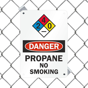 علامة تحذير أمان عالية الوضوح متوافقة مع NFPA ، علامة خطر البروبان ، علامة عدم التدخين - Product Image 4