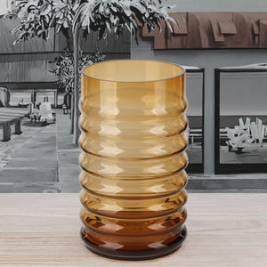 <span class=keywords><strong>Krosno</strong></span> vidrio hecho a mano elegante Borgoña impulso jarrón diseño moderno para la decoración del hogar Mesa arreglo floral B2B oferta al por mayor - Product Image 3