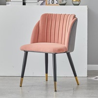 Chaise de salle à manger rembourrée en tissu velours, style nordique moderne, luxe léger, dossier rembourré, écologique, ergonomique, pour la maison et l'hôtel, vente en gros