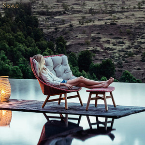 INS style-sofá ORDICO creativo para exteriores, silla de ocio tejida de ratán, para <span class=keywords><strong>terraza</strong></span>, balcón - Product Image 3