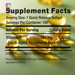 कारखाने की आपूर्ति प्राकृतिक विटामिन ई सॉफ्ट कैप्सूल त्वचा और बालों की देखभाल के लिए प्राकृतिक विटामिन ई नरम कैप्सूल एंटीऑक्सिडेंट हर्बल पूरक - Product Image 3