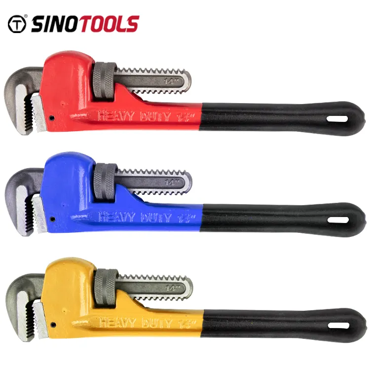 Pvc china universal 10 inch 14 inch 18 inch 24 inch 36 inch stainless steel adjustable water spanner american type pipe wrench