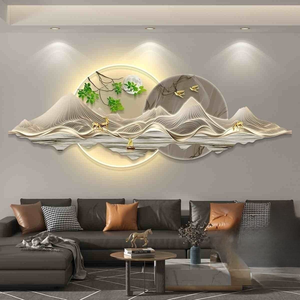 <span class=keywords><strong>Peinture</strong></span> décorative en acrylique HD avec impression UV 3D, lumineuse à LED, pour salon, style nature morte, en métal, avec éclairage LED intégré, effet cristal - Product Image 2