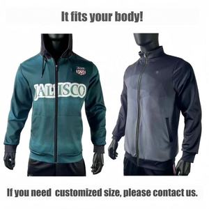 بدلات رياضية للرجال 90S شورت منسوج بأكمام طويلة ياقة مطبوعة للرجال رياضية نسائية من قطعتين بدلة رياضية شتوية - Product Image 5