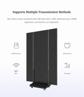 Afficheur LED mobile double face à trois volets Jode P2 P2.5, affichage numérique couleur pleine pour publicité intérieure