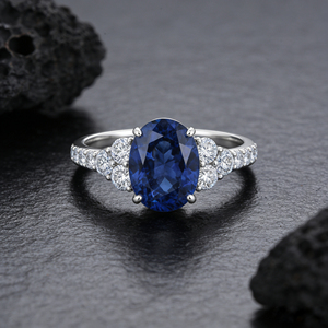Bague de fiançailles et de mode personnalisée en or massif 10K/14K/18K, argentée, avec pierre de laboratoire CVD de qualité IGI VVS-VS, taille brillant classique, style cluster - Product Image 3