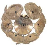 Lustre décoratif rond pour mariage avec fleurs en verre, style moderne
