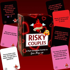 YY Jeu de cartes de dialogue pour couples, portable, écologique, durable, gaufré, à coins carrés, en anglais, 14+, jeu audacieux pour couples, fabriqué en Chine - Product Image 2