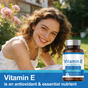 כמוסות קומפלקס ויטמין E של JBY 268 מיליגרם (400 IU) <span class=keywords><strong>D</strong></span>-אלפא, כמוסות רכות טבעיות, תמיכה יומית ליופי, תוסף תזונה לנשים בוגרות, OEM - Product Image 6