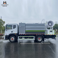 Camion de suppression de poussière diesel HEAVSTY neuf, automatique, 11 m³, canon à brouillard 60 m, châssis haute pression, véhicule de pulvérisation minier, 105 km/h