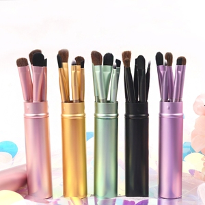 5 Sets Synthetic Hair Makeup Brush Full Set Plastic Handle Face <b>Eye</b> Lip Brush Kit - Product Image 1