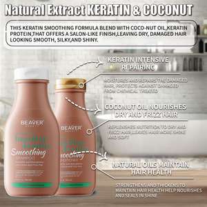 BEAVER Keratin Smoothing Treatment Sulfate Free <span class=keywords><strong>Keratina</strong></span> Hair <span class=keywords><strong>Shampoo</strong></span> Set Acondicionador nutritivo para el cabello dañado - Product Image 3