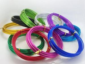 <span class=keywords><strong>Fil</strong></span> d'aluminium artistique anodisé rond de 1,5 mm, couleur or, argent, coloré, <span class=keywords><strong>fil</strong></span> métallique souple pour bijoux - Product Image 4