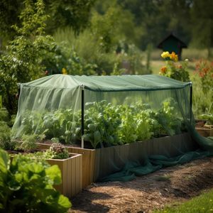 DIY Amazon Hot Sale Verde Mosquito <span class=keywords><strong>Net</strong></span> Tecido Netting Insect Cover para Jardim Outdoor,Raised Tela Malha Barreira Sombrinha - Product Image 3