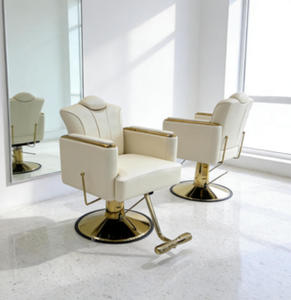 เก้าอี้ตัด<span class=keywords><strong>ผม</strong></span>หมุนได้สีทองสีเทานั่งสบายทนทานเก้าอี้ร้านเสริมสวยร้านเสริมสวยร้านเสริมสวยร้านตัด<span class=keywords><strong>ผม</strong></span> - Product Image 1