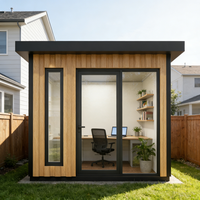 Modèle de maison miniature portable, cabine de bureau modulaire, solution d'espace de travail extérieur, structure préfabriquée, installation rapide
