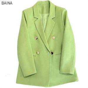 Blazer court élégant pour femme, style coréen, pour le bureau, hiver 2026, grande taille, couleur unie, manteau décontracté - Product Image 3
