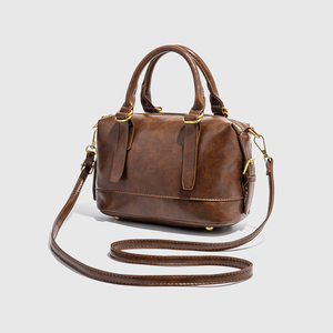 New Arrival High-End Women's <b>Soft</b> Boston <b>Bag</b> Simple Fashionable <b>Crossbody</b> Handbag Zipper Closure Casual Tote Waterproof 20-35L - Product Image 1