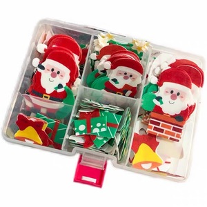 300 pièces de décorations comestibles en papier gaufré pour gâteaux de Noël, décorations de Père Noël, fournitures pour gâteaux, outils de décoration - Product Image 1