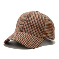 Gorra de Béisbol Unisex Retro con Estampado de Pata de Gallo, Estilo Polo Informal, Gorra de Papá