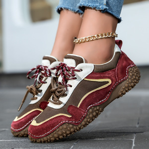 Chaussures décontractées d'extérieur pour hommes et femmes, taille 46, best-seller, adaptées à l'automne et à l'hiver, avec maille respirante et cuir véritable - Product Image 1
