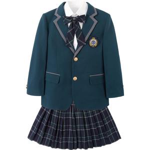 ホールセールアカデミー制服スマート新モデルチェック柄保育園制服エメラルドグリーン小学校から高校制服 - Product Image 4