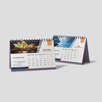 Organisateur Personnel 2025 2026 avec Impression Personnalisée, Calendrier de Bureau Pliant en Papier avec Bloc-Notes Adhésif et Calendrier de Poche de Table