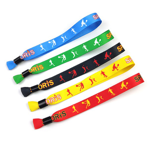 Factory Bulk Fabric Festival <strong>Wristband</strong> <strong>Custom</strong> Gym Party Adjustable Concert Event Id Polyester <strong>Woven</strong> Bracelet