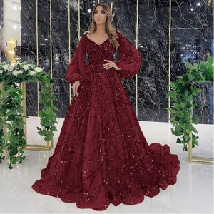 Nuevo Vestido de Noche de Lujo con Cuentas Doradas Estilo Sexy para Chicas, Vestido de Reina - Product Image 6