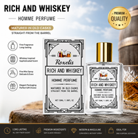 Parfum pour homme Woody Whiskey 50 ml, flacon carré vintage, bouchon doré, coffret cadeau, expédition rapide depuis l'étranger