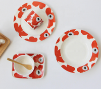 Assiette en céramique coréenne, 100% pièces, couverts en porcelaine, vaisselle
