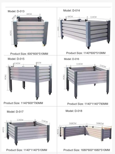 Fioriera Mobile in Lega di Alluminio con Ruote per <span class=keywords><strong>Balcone</strong></span>, Patio, Giardino e Decorazione Paesaggistica - Product Image 6