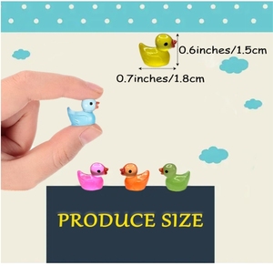 100 pcs Luminous mini nhựa vịt, Tiny phát sáng trong bóng tối vịt Micro vườn cảnh quan chậu cây trang trí Dollhouse trang trí - Product Image 2
