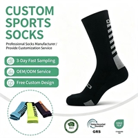Chaussettes de football en coton pour hommes de haute qualité, antidérapantes, résistantes à l'usure, tricotées, ODM OEM, Calcetines Por Mayor