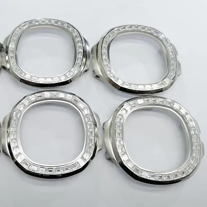 Beroemde Merk Losse Edelstenen Voor Horloge Randen Rvs Moissanite Bezel Set Voor 40Mm Horlogekasten