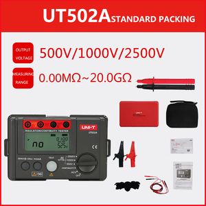 Medidor de resistencia de aislamiento digital UNI-T UT502A 2500V, ohmímetro, voltímetro de alta tensión, comprobador de continuidad con retroiluminación LCD L38 - Product Image 3