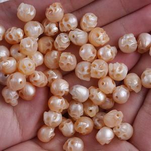 Perlas de Agua Dulce Naturales Talladas en Forma de Calavera de 7-8 mm, Perlas Barrocas Sueltas para la Fabricación de Joyería DIY - Product Image 5