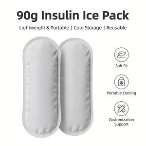 Paquete de Gel Frío/Caliente Reutilizable y Flexible de 18*7cm 90g, Mini Paquete de Hielo en Gel para Diabéticos, Estuche Refrigerante para Insulina - Product Image 3