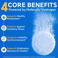 Comprimés d'eau hydrogénée à marque privée, formule personnalisée, OEM, comprimés effervescents d'hydrogène moléculaire, emballage