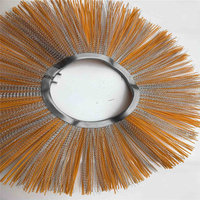 Brosse à disque industrielle résistante à l'usure pour balayeuse de voirie, en nylon 205 mm, pour le nettoyage des routes et des rues urbaines