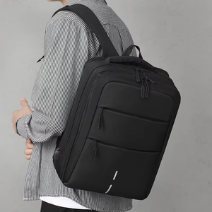 Nouveau design antivol, imperméable, géométrique, Oxford, grande capacité, logo personnalisé, unisexe, sac à dos d'affaires spécial pour ordinateur portable USB - Product Image 4