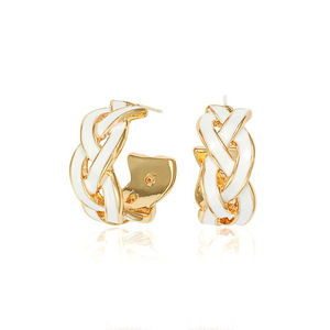 Orecchini Intrecciati per Donne, Stile Francese, Accessori per Orecchie da Indossare Quotidianamente - Product Image 2
