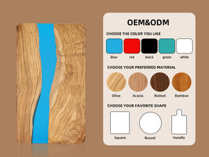 Tablero de resina epoxi de lujo para cocina, tabla de corte de madera de Acacia de oliva, personalizada, gran tamaño, venta al por mayor - Product Image 5