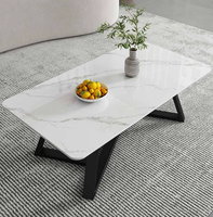 Table basse de luxe compacte à motif simple pour petit appartement, table d'appoint de canapé de salon