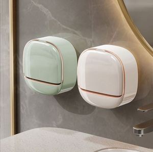 Support mural moderne en plastique de haute qualité, écologique, pour savon de toilette avec drain, sans perçage, portable pour salle de bain - Product Image 2