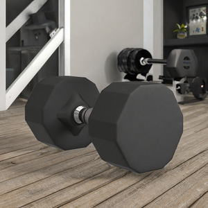 Black Rubber Coated Hex Dumbbell Cast Iron <b>Strength</b> <b>Training</b> Weights for Gym Fitness Club Home Workout - Product Image 3
